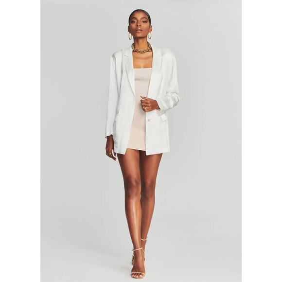 NWT Ser.O.Ya Womens Ronin Jacket White Long Sleeve Oversized Blazer Size Large - Picture 1 of 9